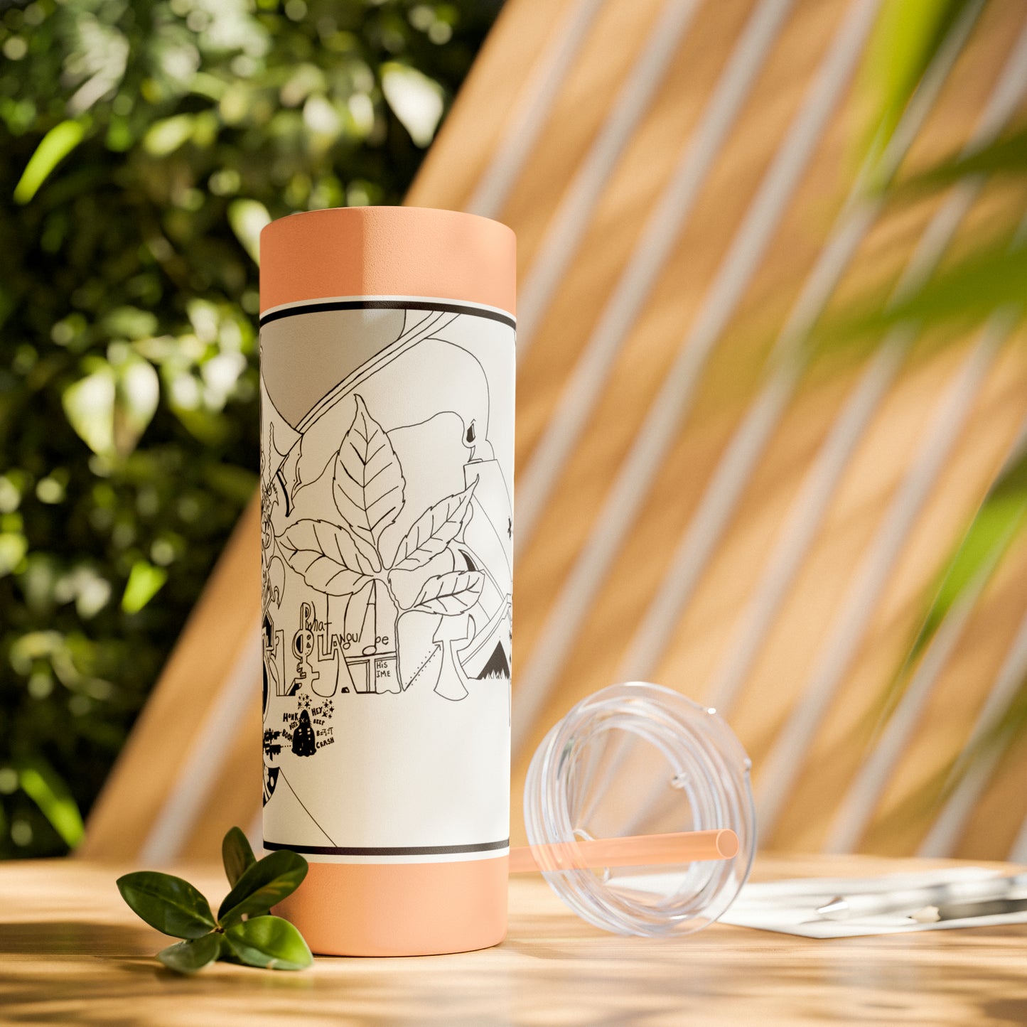 Skinny Tumbler with Straw, 20oz