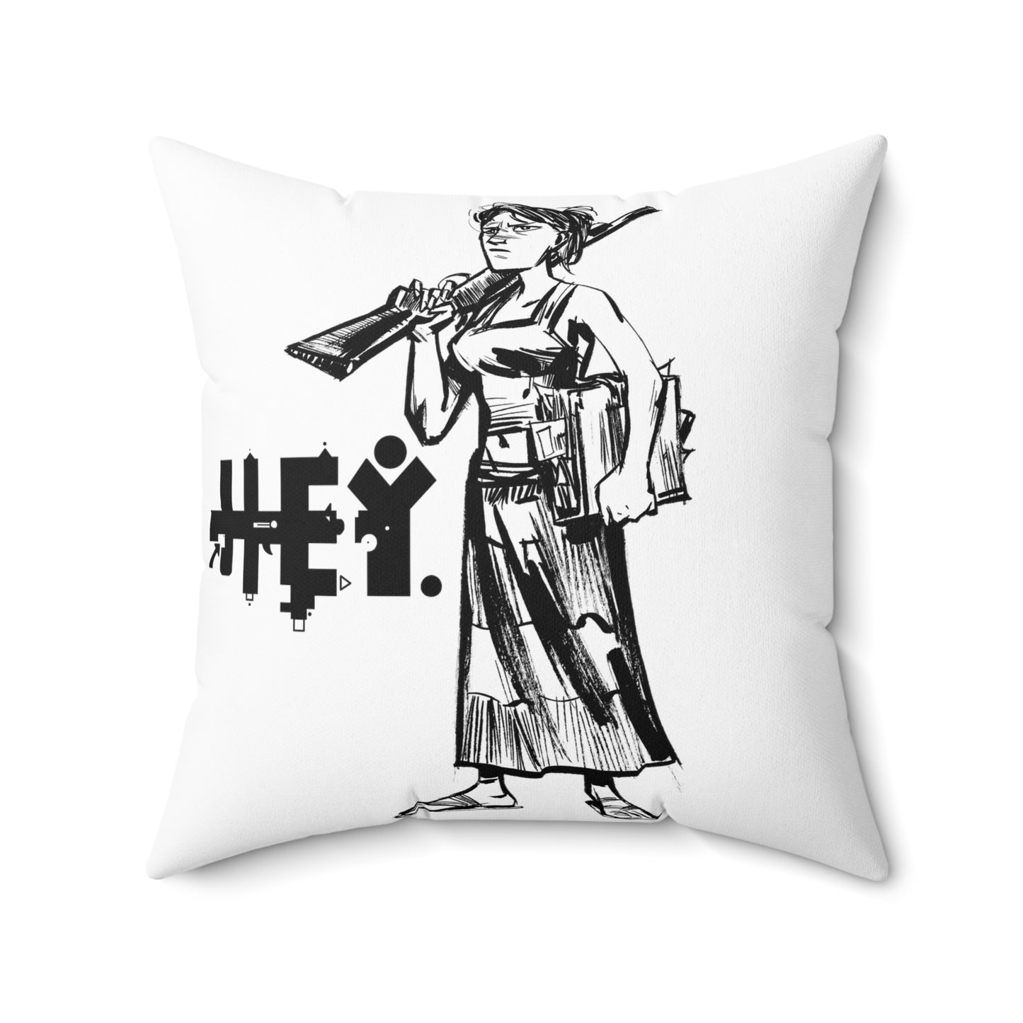 "Molly U-Hauly" Spun Polyester Square Pillow