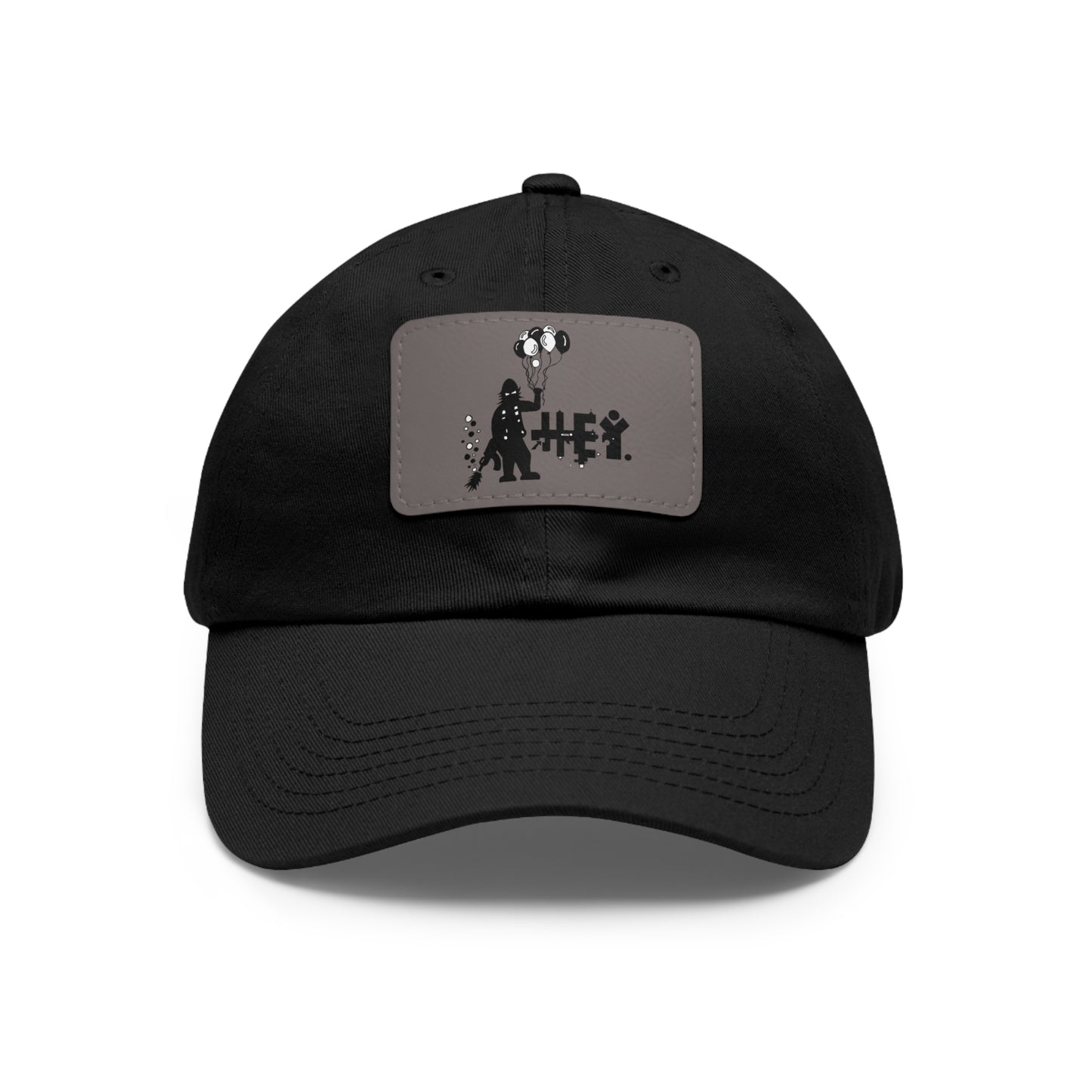Hey Balloons Logo Dad Hat with Leather Patch (Rectangle)