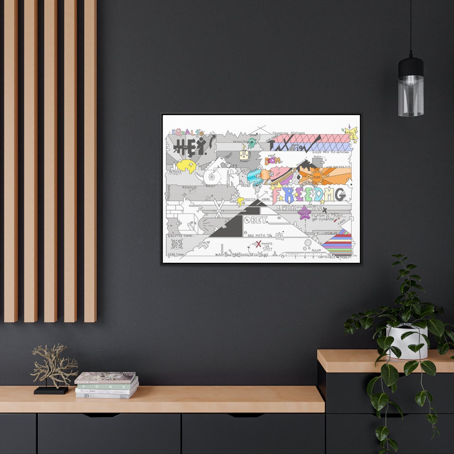 Official Hey. Flag Wall Art now for sale! Gallery Canvas Wraps, Horizontal Frame