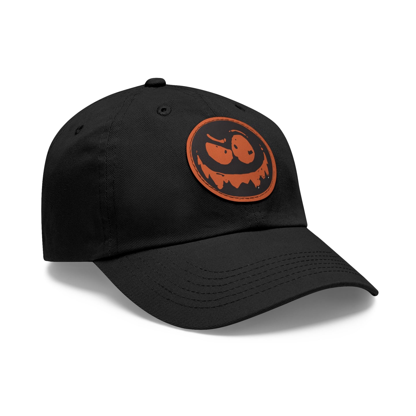 "Twitchy" Dad Hat with Leather Patch (Round)