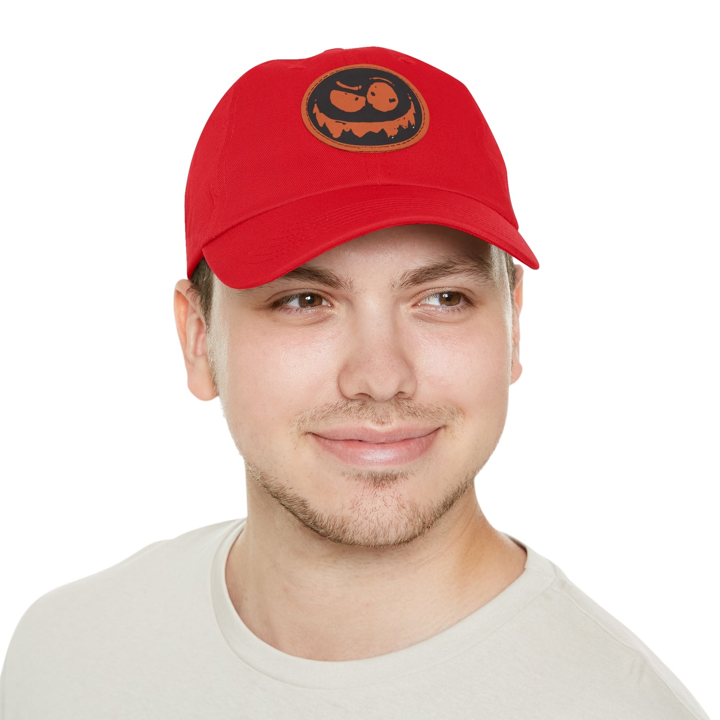 "Twitchy" Dad Hat with Leather Patch (Round)