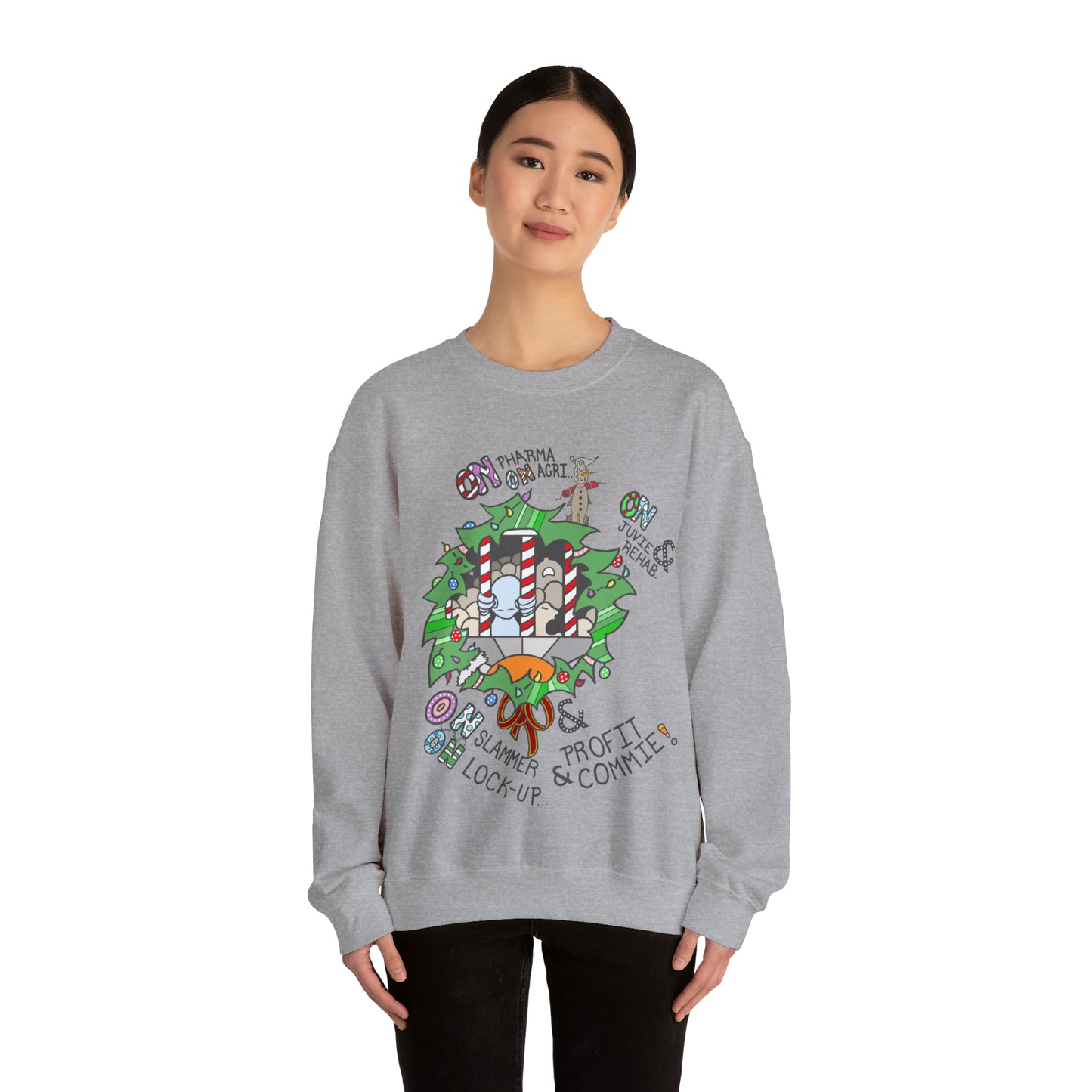 "On Profit! On Commie!" Unisex Heavy Blend™ Crewneck Sweatshirt