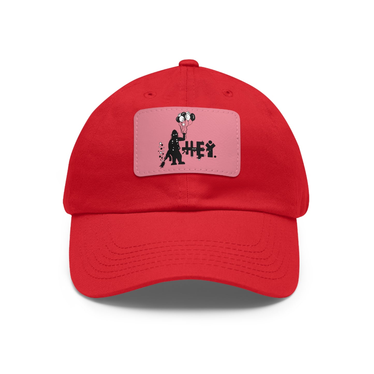 Hey Balloons Logo Dad Hat with Leather Patch (Rectangle)