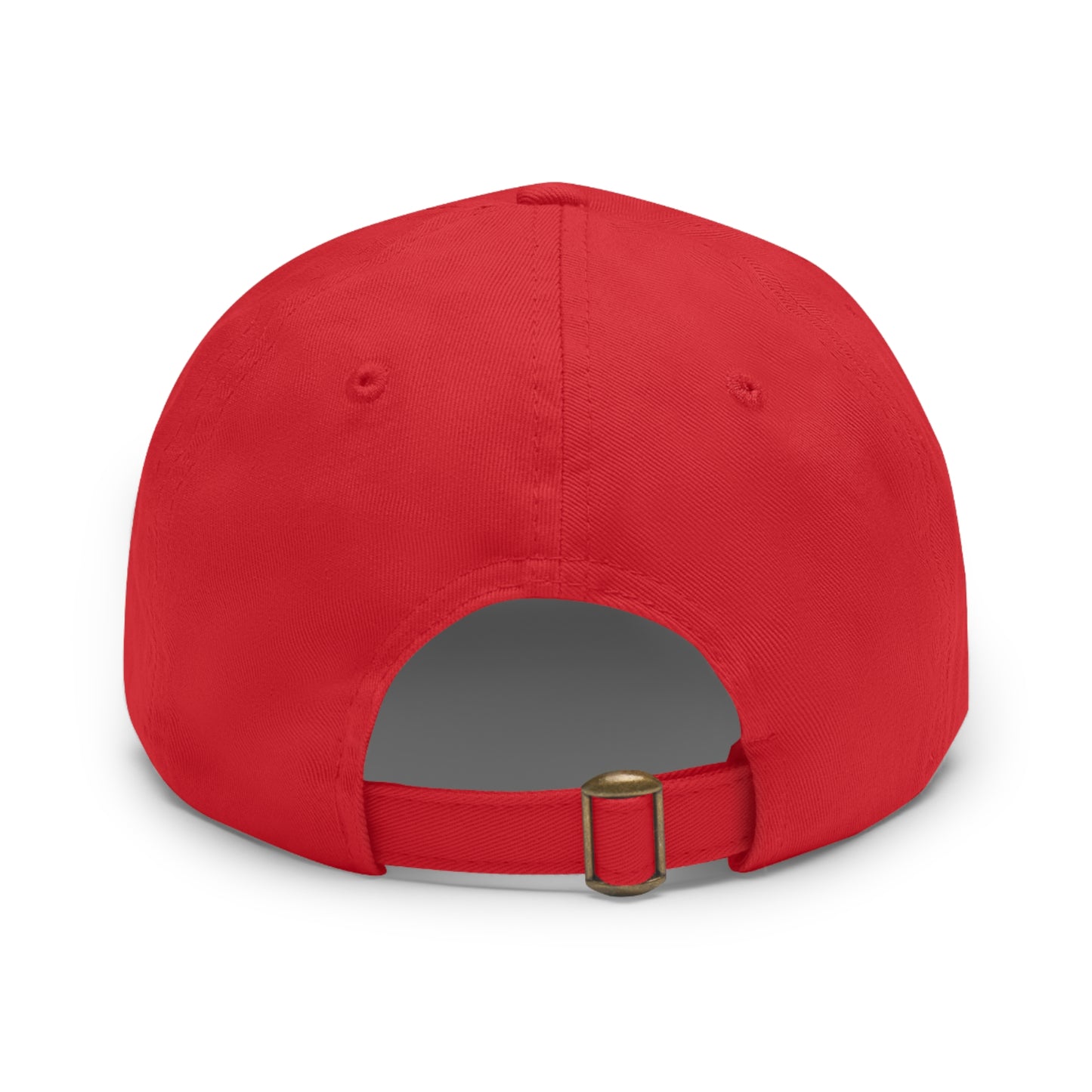 "Scrietch" Dad Hat with Leather Patch (Round)