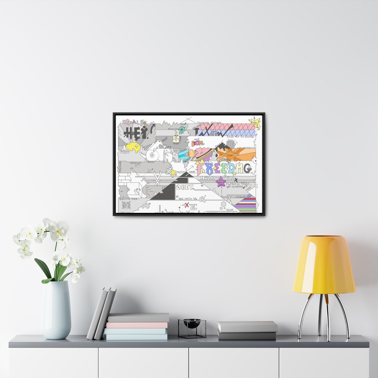 Official Hey. Flag Wall Art now for sale! Gallery Canvas Wraps, Horizontal Frame