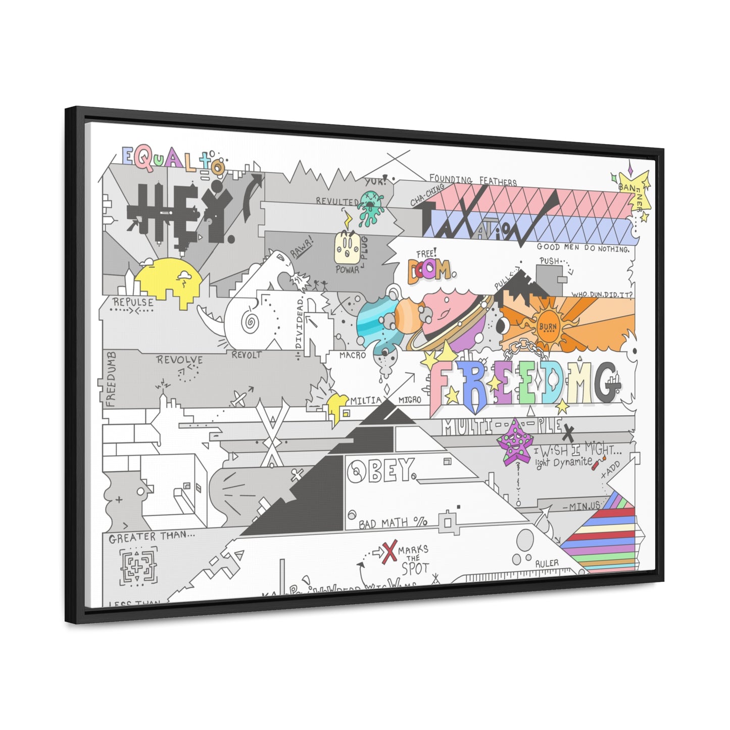 Official Hey. Flag Wall Art now for sale! Gallery Canvas Wraps, Horizontal Frame