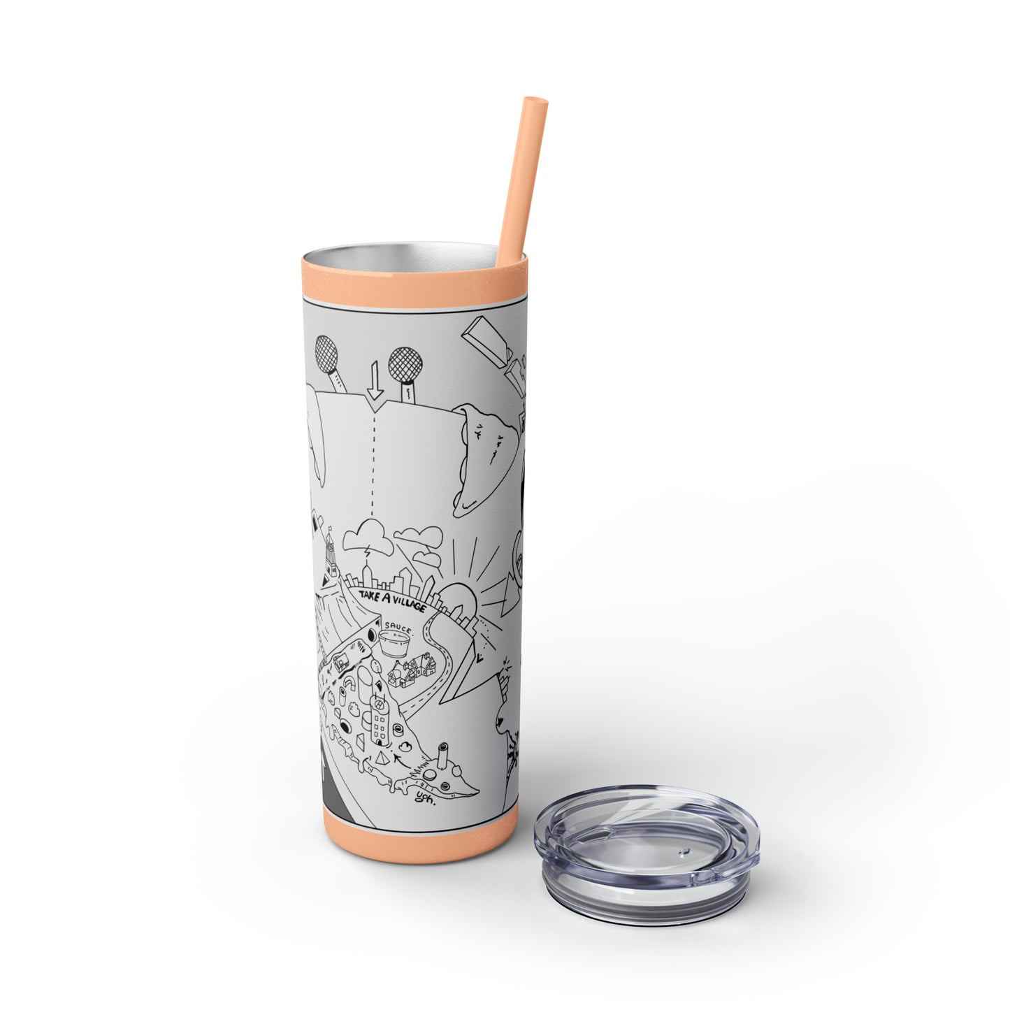 Skinny Tumbler with Straw, 20oz