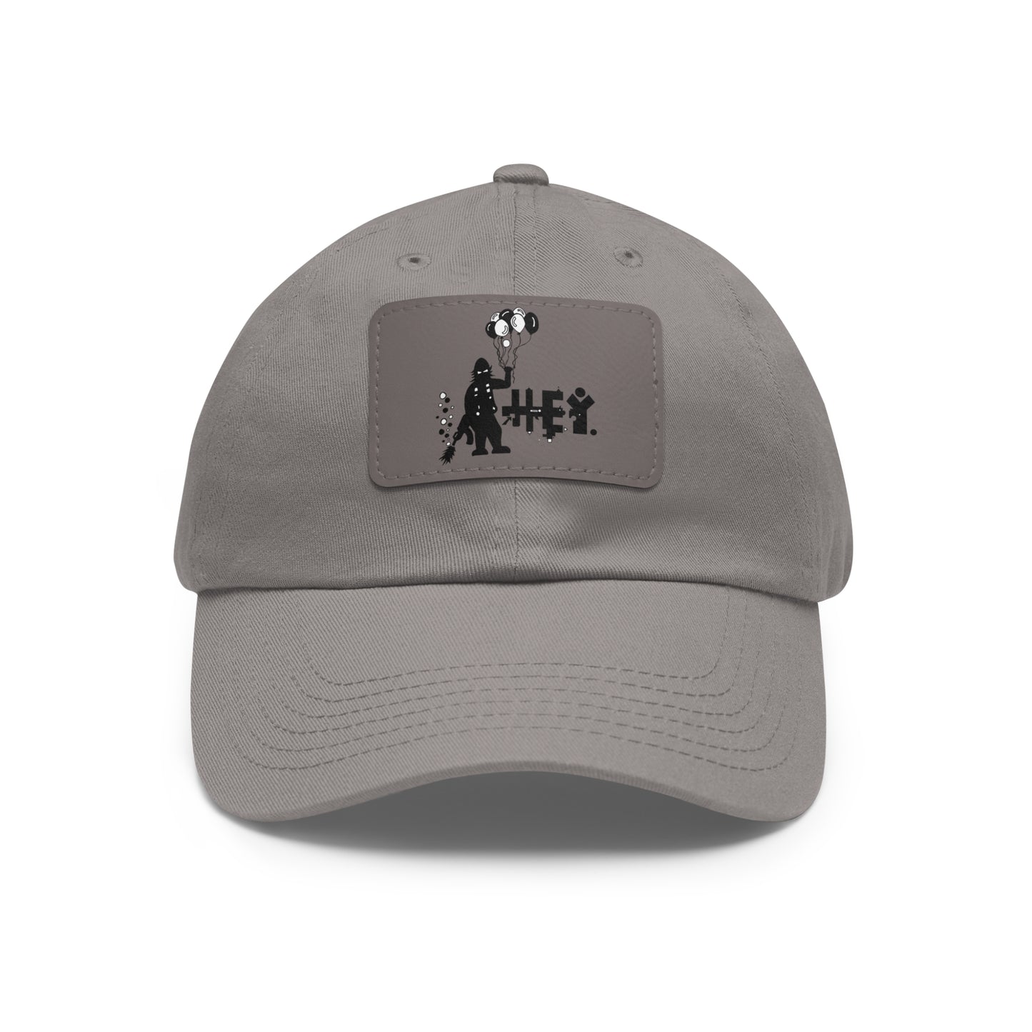 Hey Balloons Logo Dad Hat with Leather Patch (Rectangle)