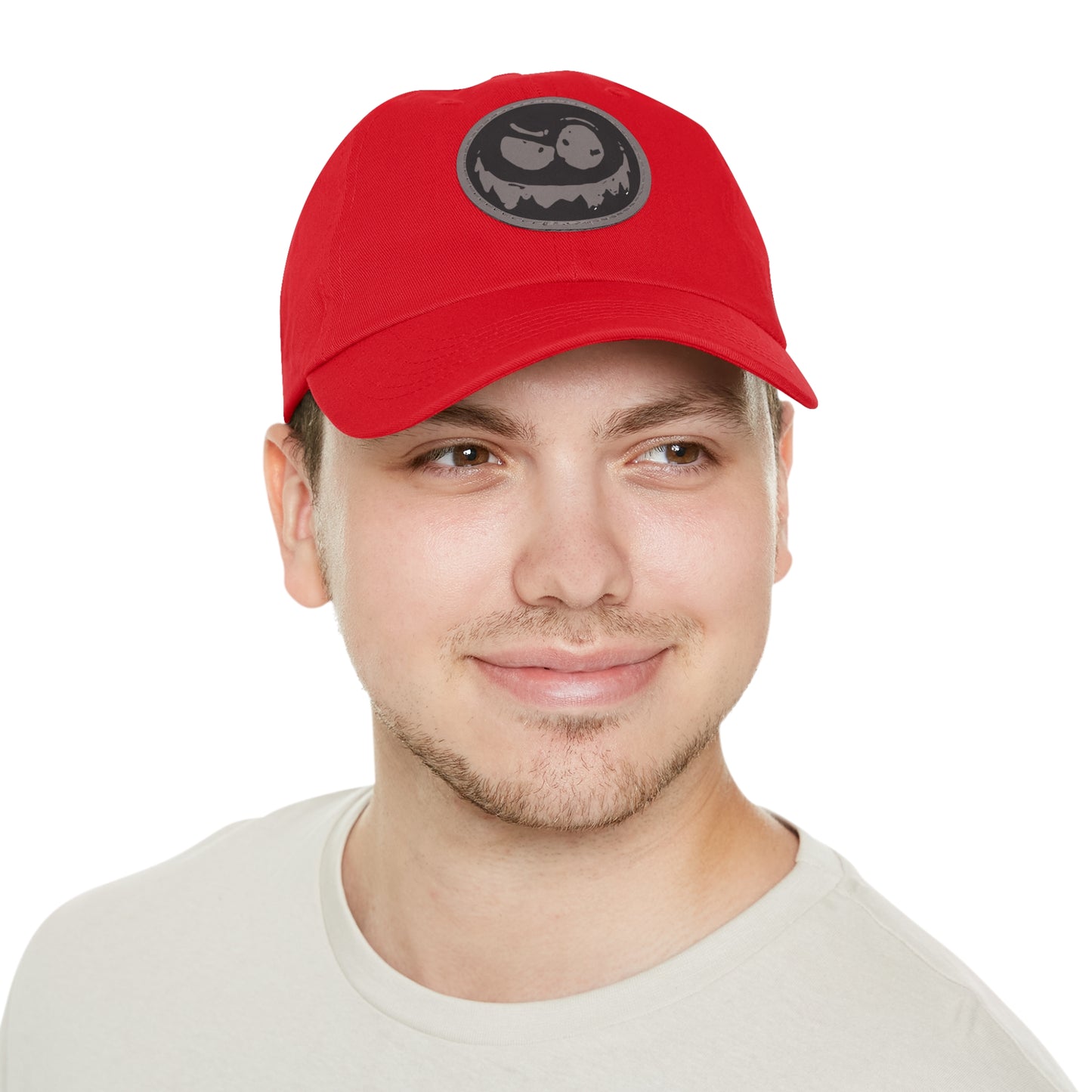 "Twitchy" Dad Hat with Leather Patch (Round)