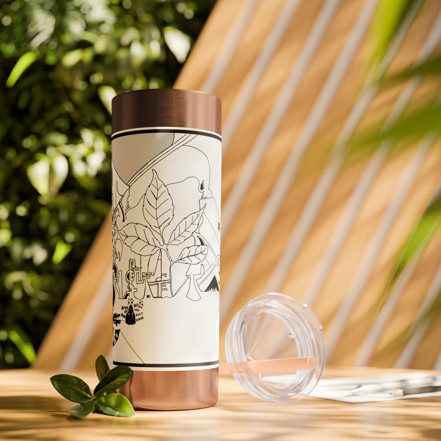Skinny Tumbler with Straw, 20oz