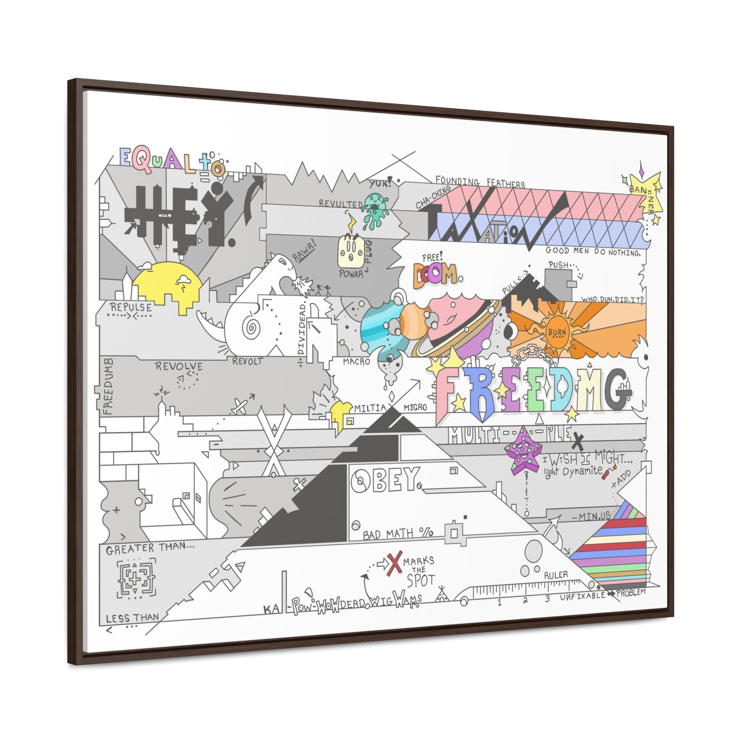 Official Hey. Flag Wall Art now for sale! Gallery Canvas Wraps, Horizontal Frame