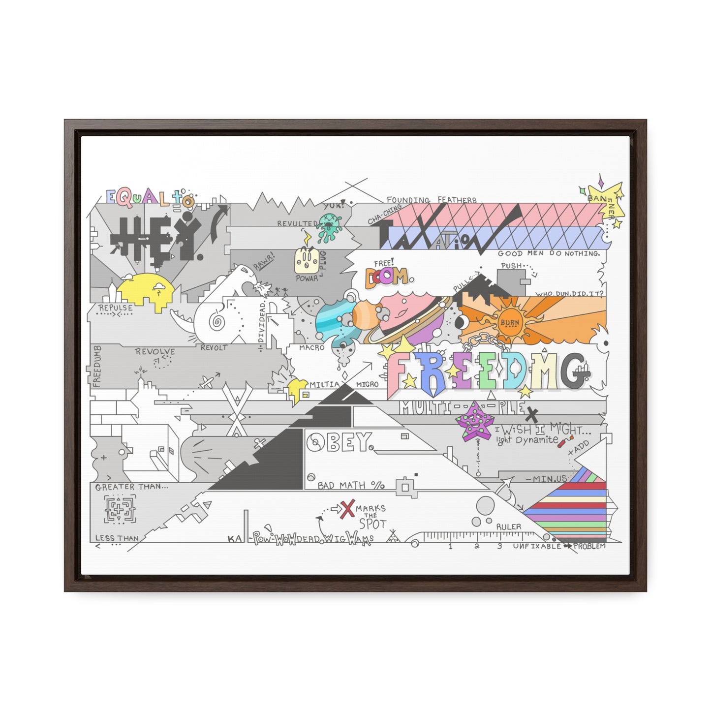 Official Hey. Flag Wall Art now for sale! Gallery Canvas Wraps, Horizontal Frame