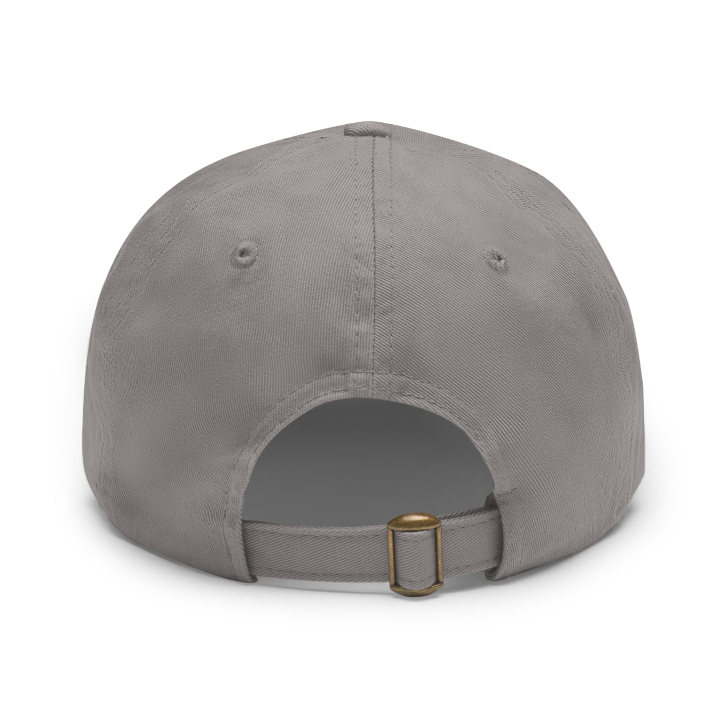 "Scrietch" Dad Hat with Leather Patch (Round)
