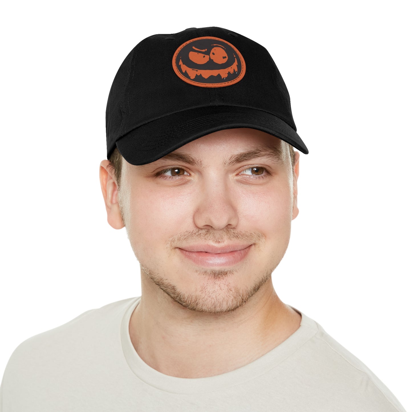 "Twitchy" Dad Hat with Leather Patch (Round)