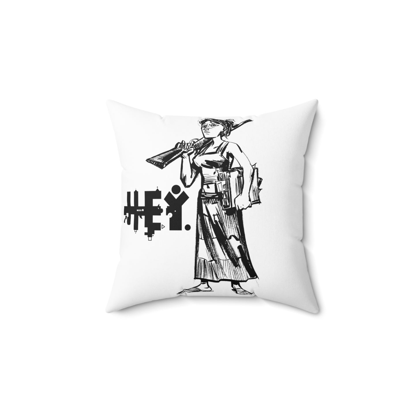 "Molly U-Hauly" Spun Polyester Square Pillow