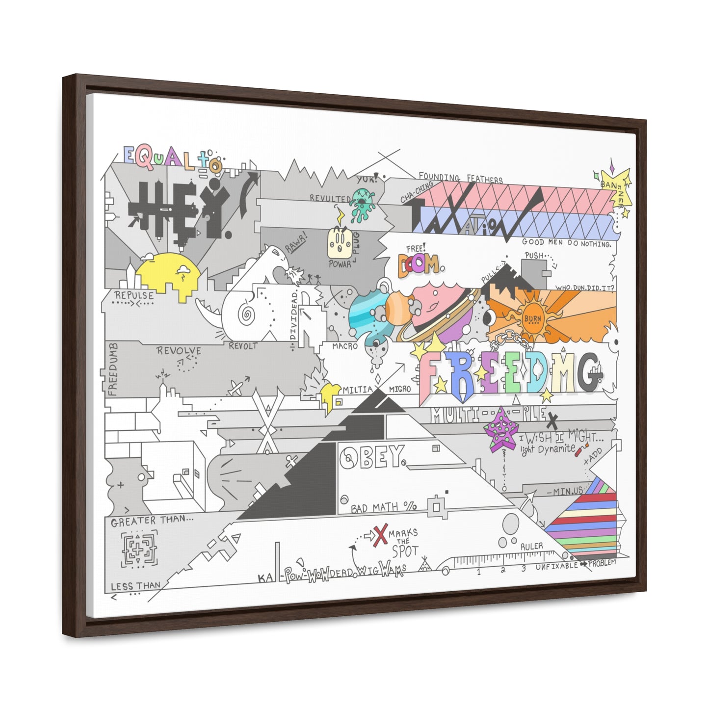 Official Hey. Flag Wall Art now for sale! Gallery Canvas Wraps, Horizontal Frame