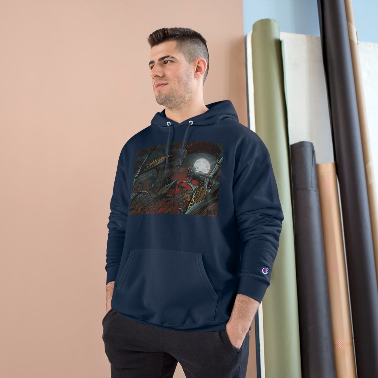 "Hey-Husk" Champion Hoodie