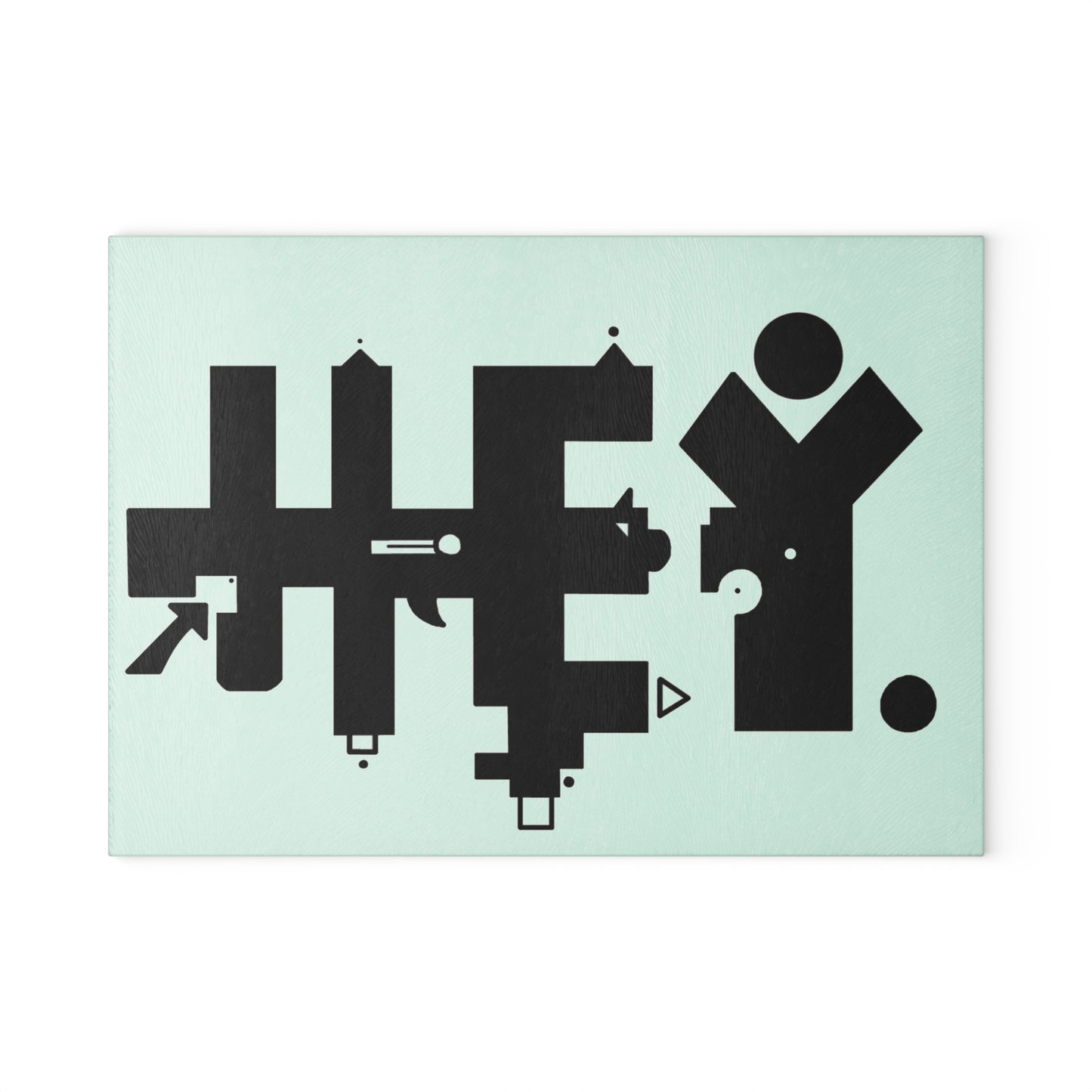 Hey Brand Logo Glass Cutting Board