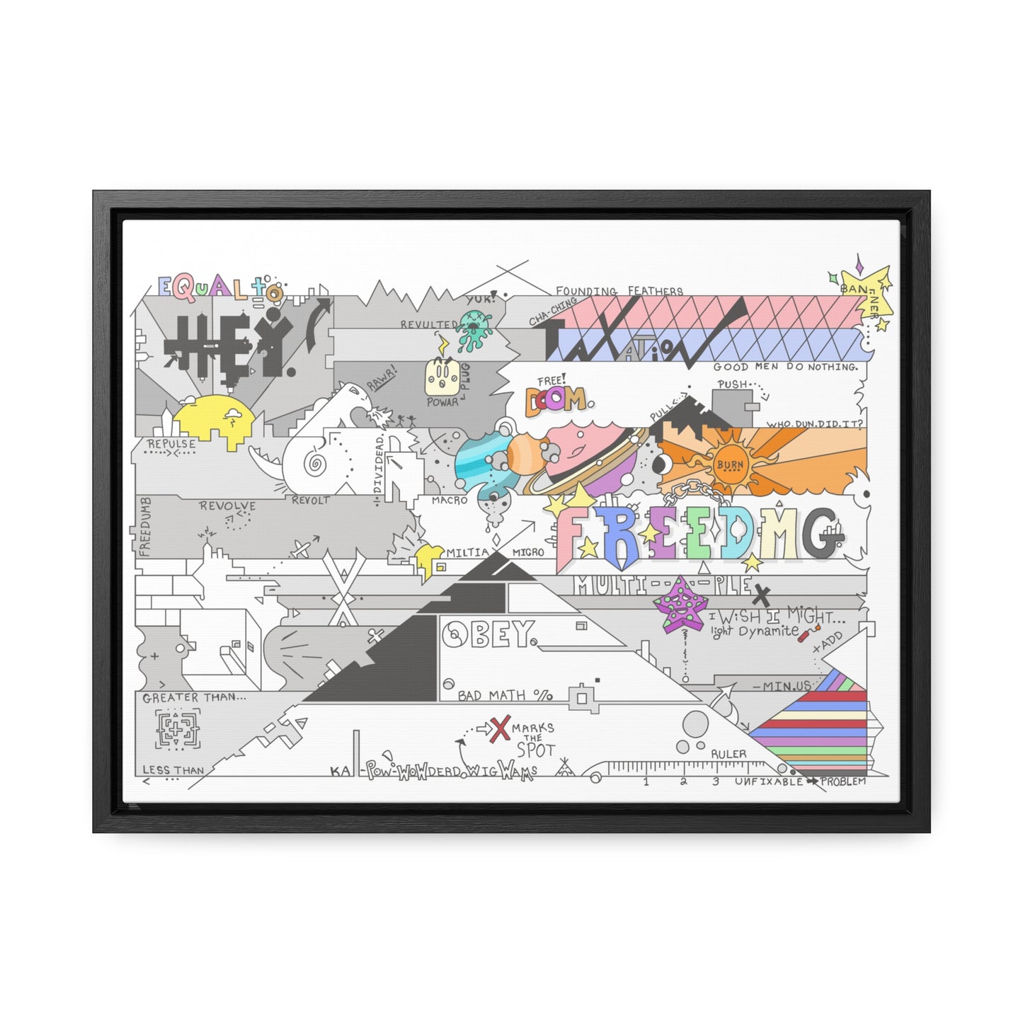 Official Hey. Flag Wall Art now for sale! Gallery Canvas Wraps, Horizontal Frame