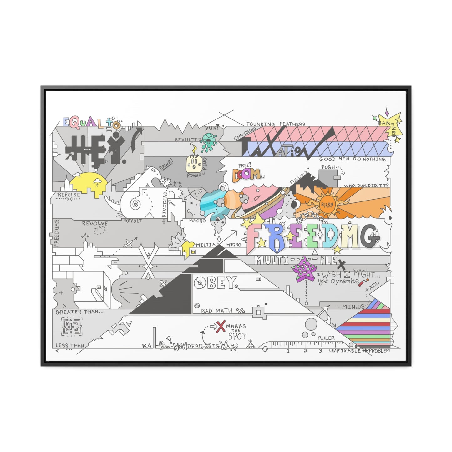 Official Hey. Flag Wall Art now for sale! Gallery Canvas Wraps, Horizontal Frame
