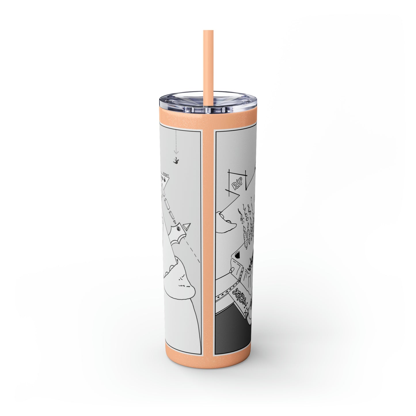 Skinny Tumbler with Straw, 20oz