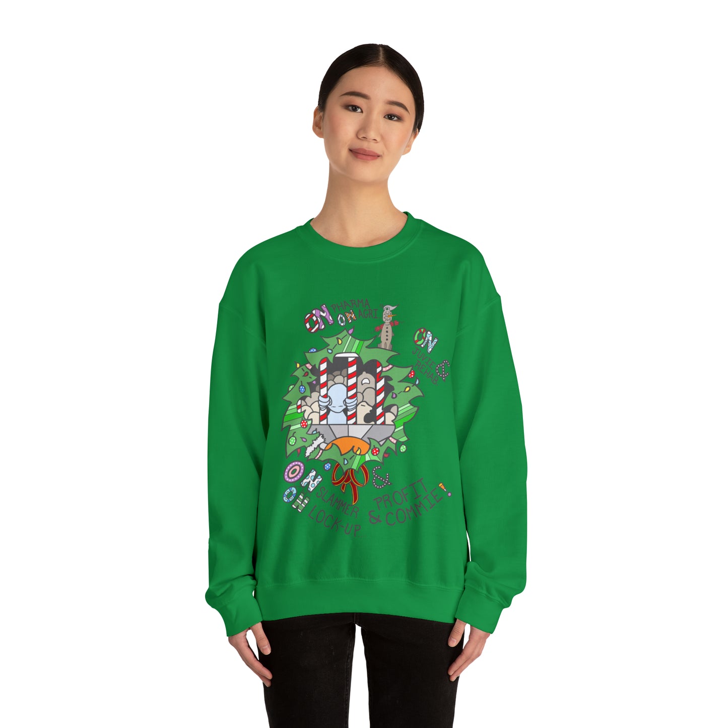 "On Profit! On Commie!" Unisex Heavy Blend™ Crewneck Sweatshirt