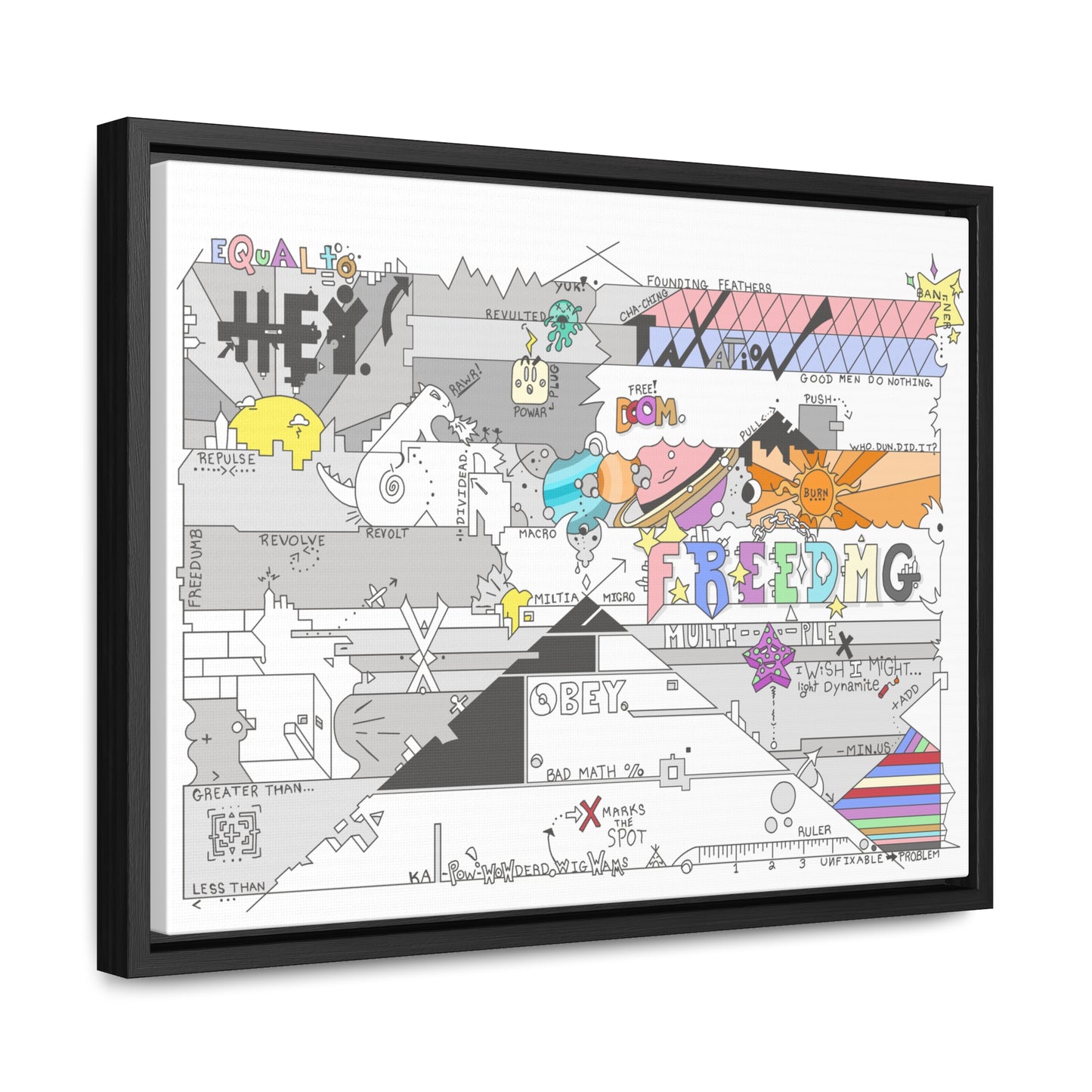 Official Hey. Flag Wall Art now for sale! Gallery Canvas Wraps, Horizontal Frame