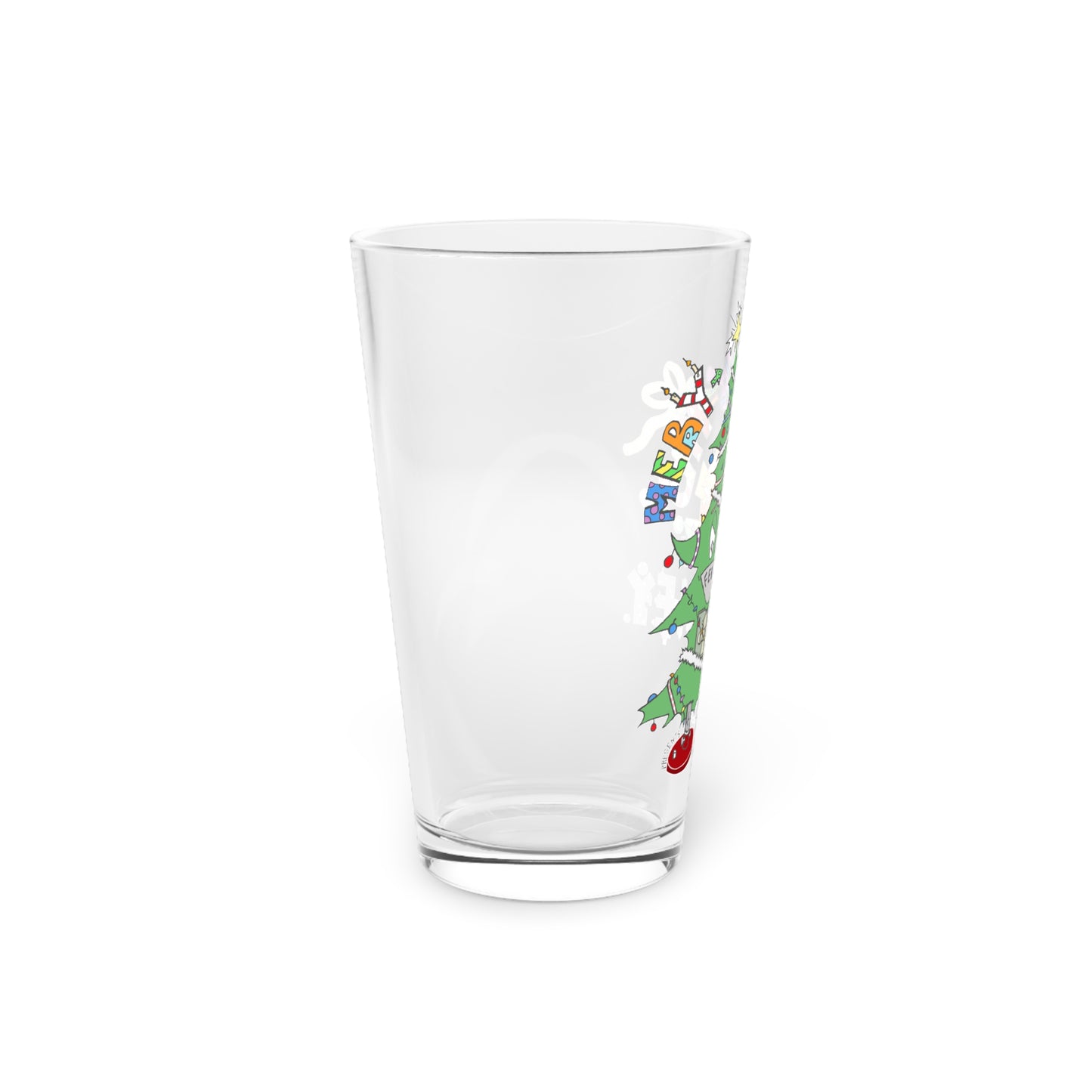 "Hey-Mas Tree" Pint Glass, 16oz