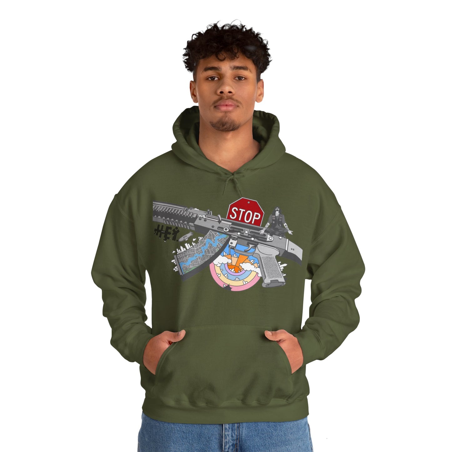 "Just Stop" Unisex Heavy Blend™ Hooded Sweatshirt