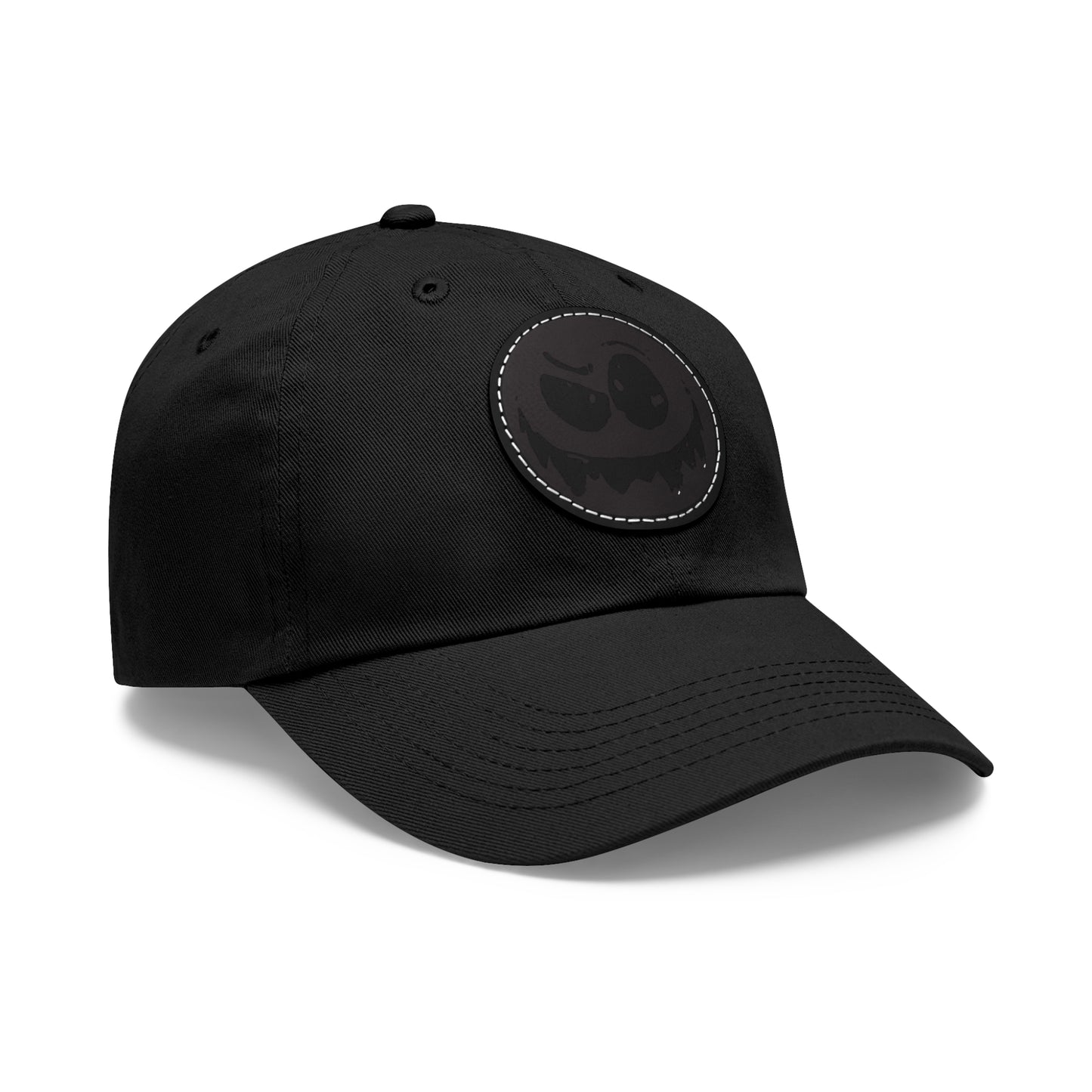 "Twitchy" Dad Hat with Leather Patch (Round)