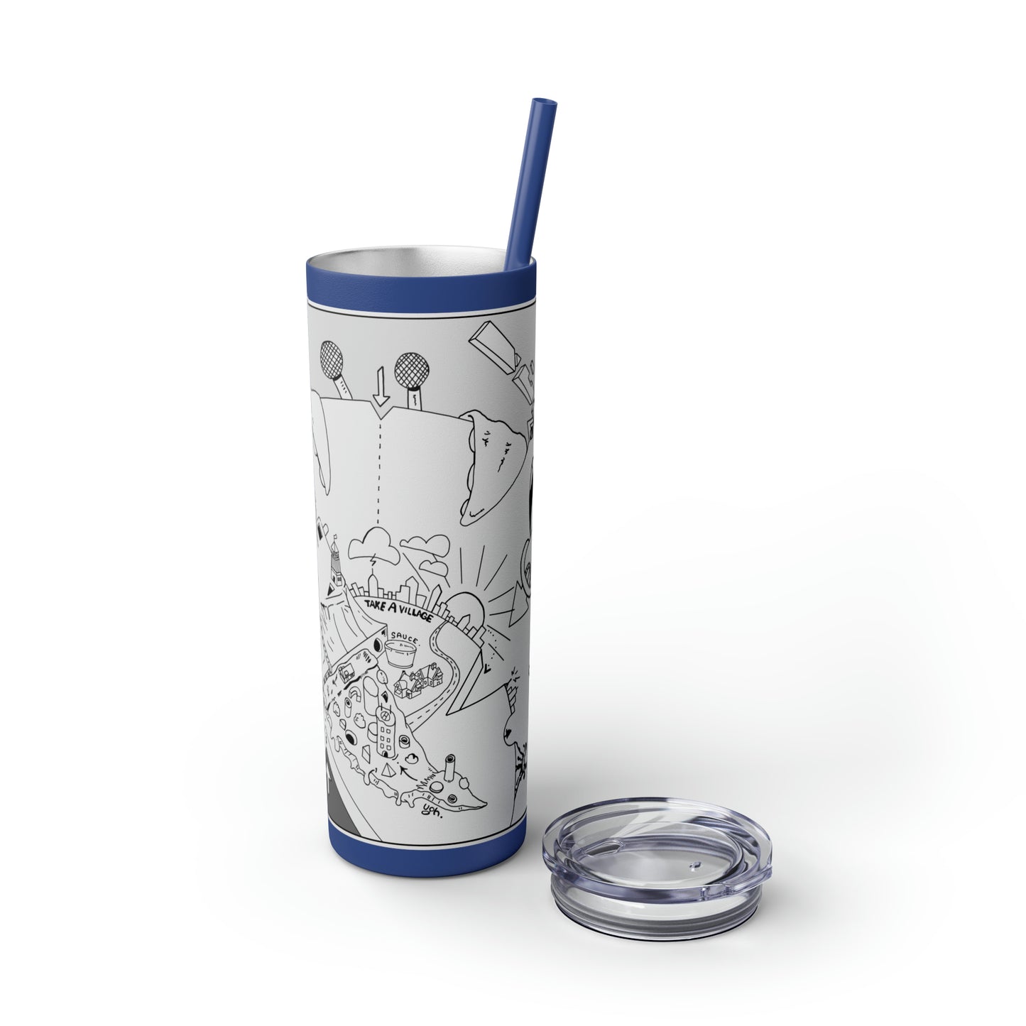 Skinny Tumbler with Straw, 20oz