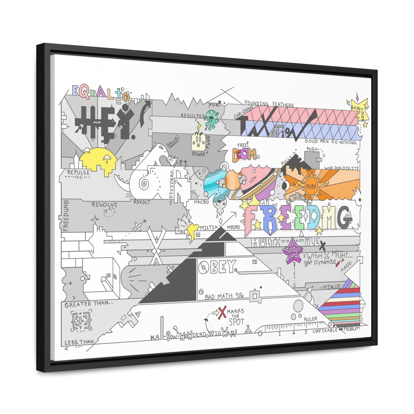 Official Hey. Flag Wall Art now for sale! Gallery Canvas Wraps, Horizontal Frame