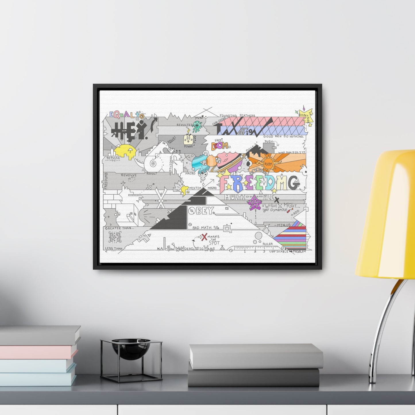 Official Hey. Flag Wall Art now for sale! Gallery Canvas Wraps, Horizontal Frame