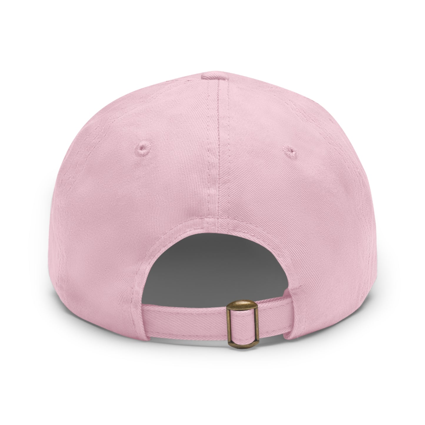"Scrietch" Dad Hat with Leather Patch (Round)