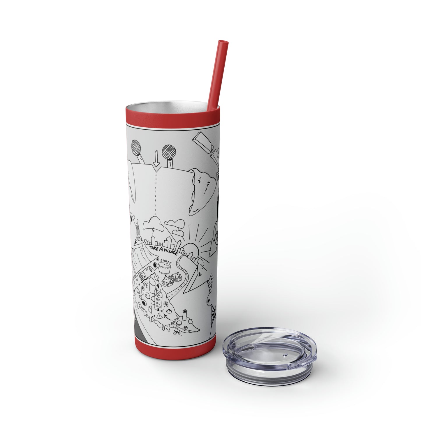 Skinny Tumbler with Straw, 20oz
