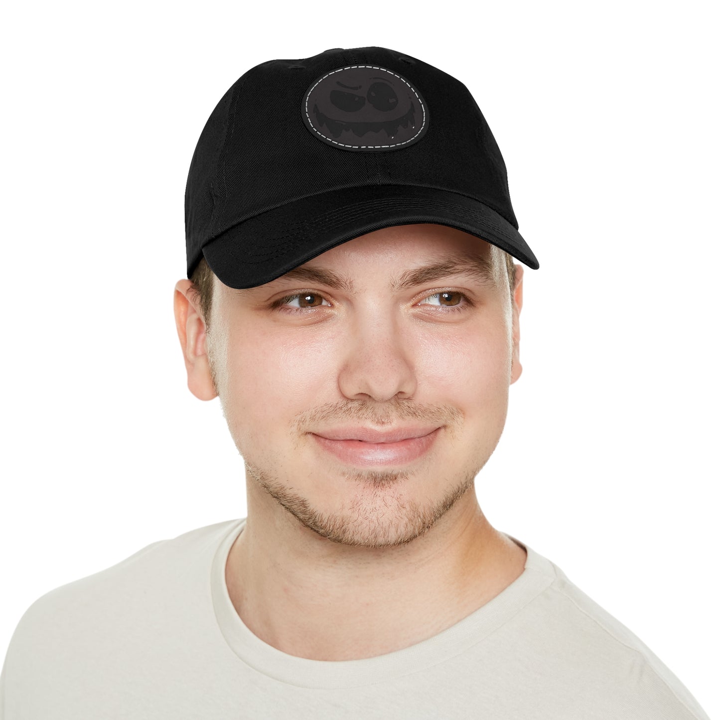 "Twitchy" Dad Hat with Leather Patch (Round)