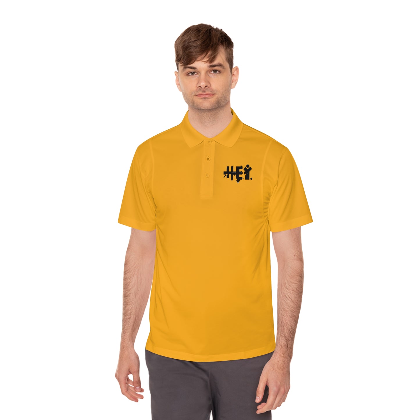 "Hey" Men's Sport Polo Shirt