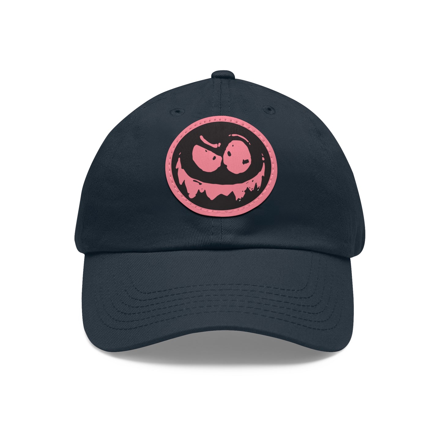 "Twitchy" Dad Hat with Leather Patch (Round)