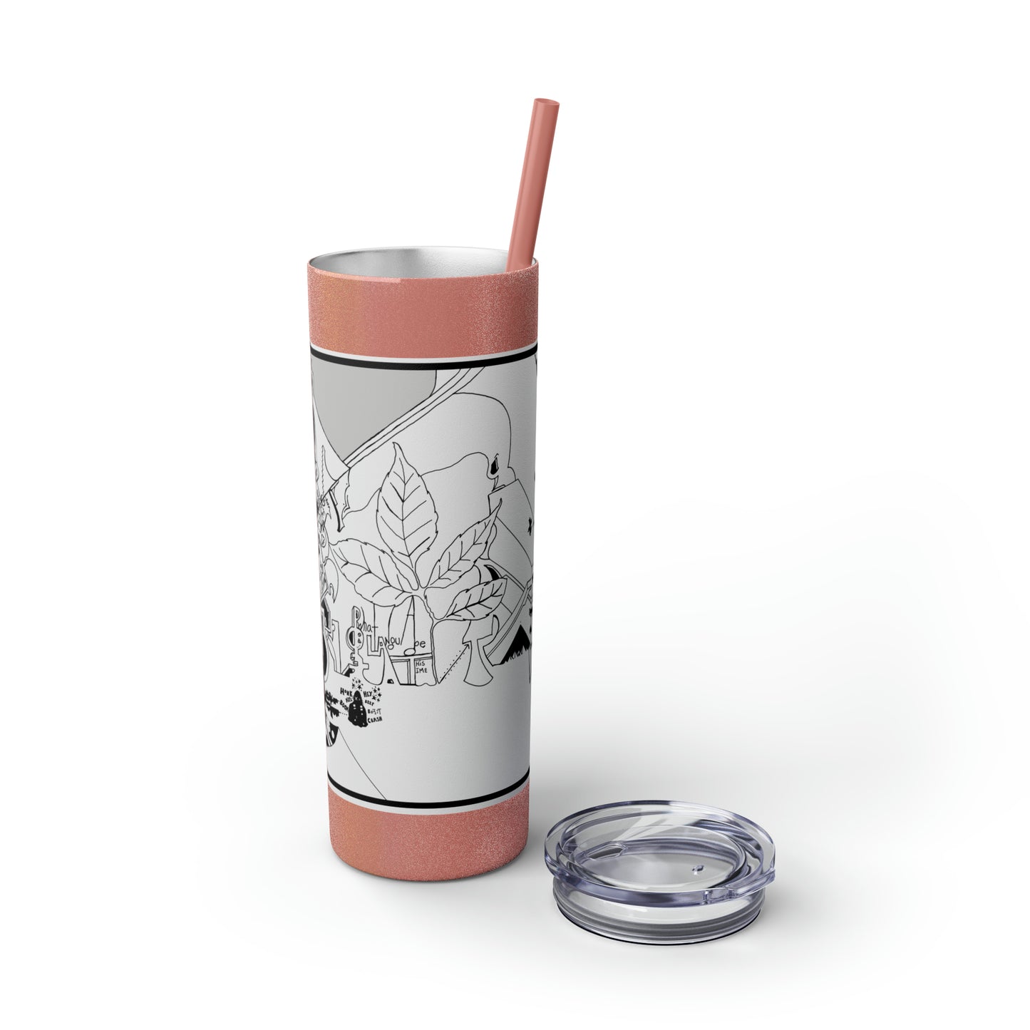 Skinny Tumbler with Straw, 20oz