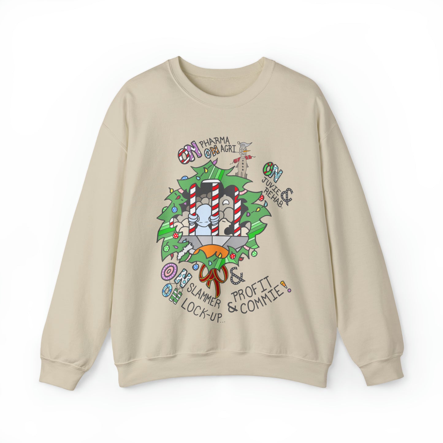 "On Profit! On Commie!" Unisex Heavy Blend™ Crewneck Sweatshirt