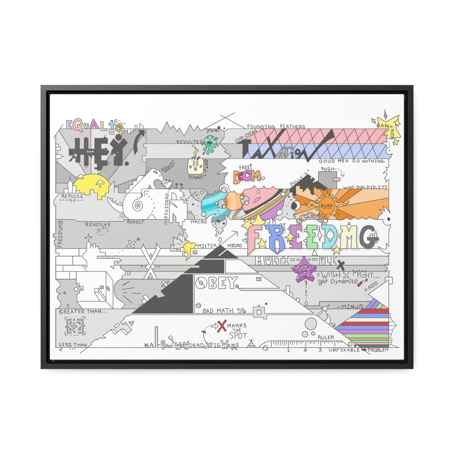 Official Hey. Flag Wall Art now for sale! Gallery Canvas Wraps, Horizontal Frame
