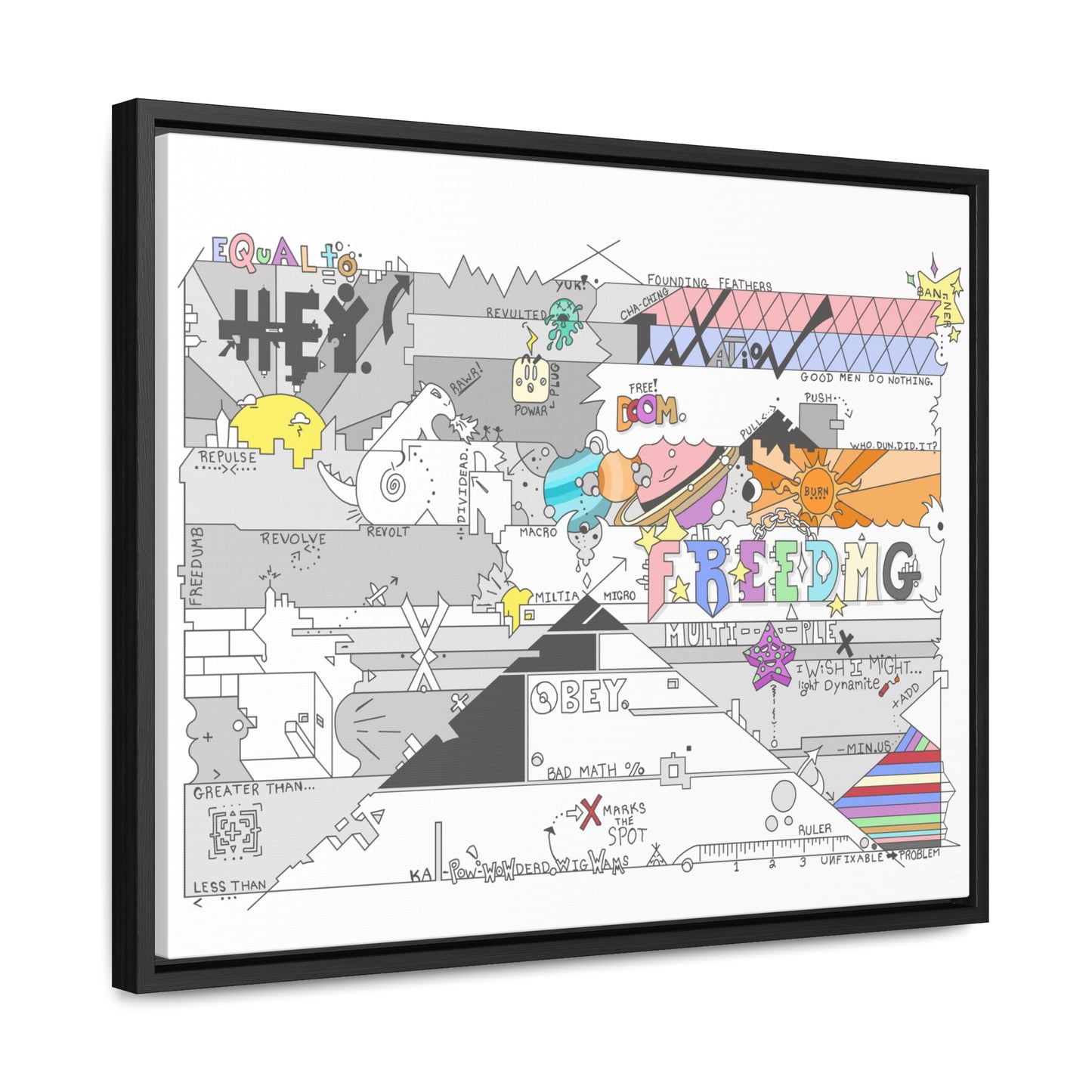 Official Hey. Flag Wall Art now for sale! Gallery Canvas Wraps, Horizontal Frame