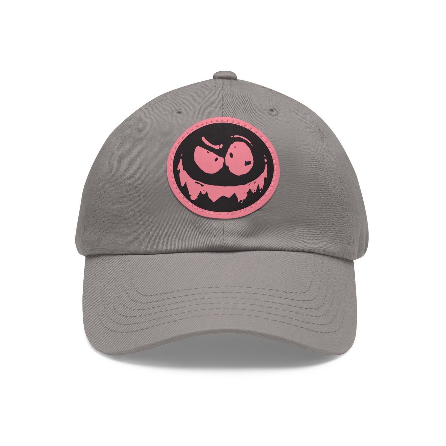 "Twitchy" Dad Hat with Leather Patch (Round)