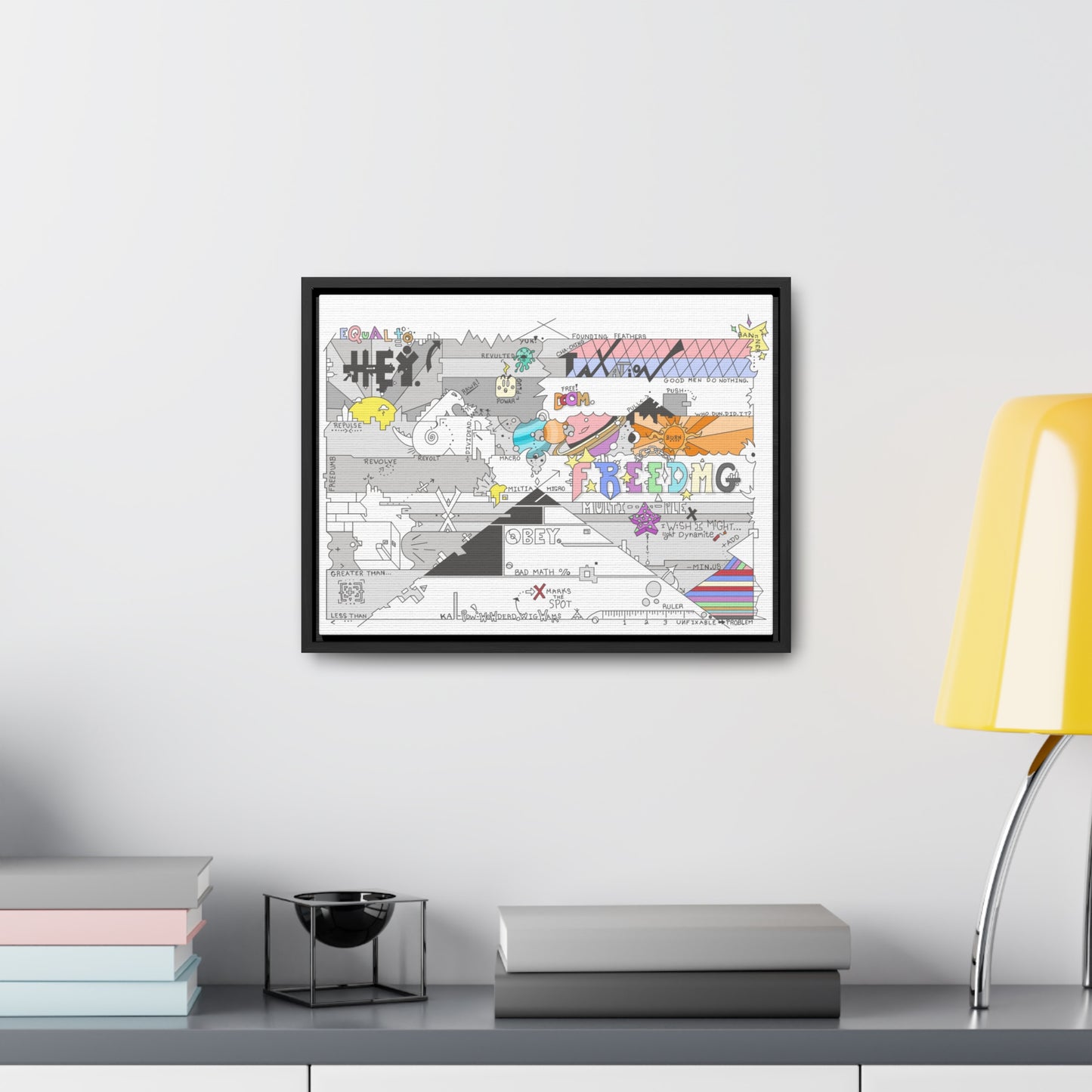 Official Hey. Flag Wall Art now for sale! Gallery Canvas Wraps, Horizontal Frame
