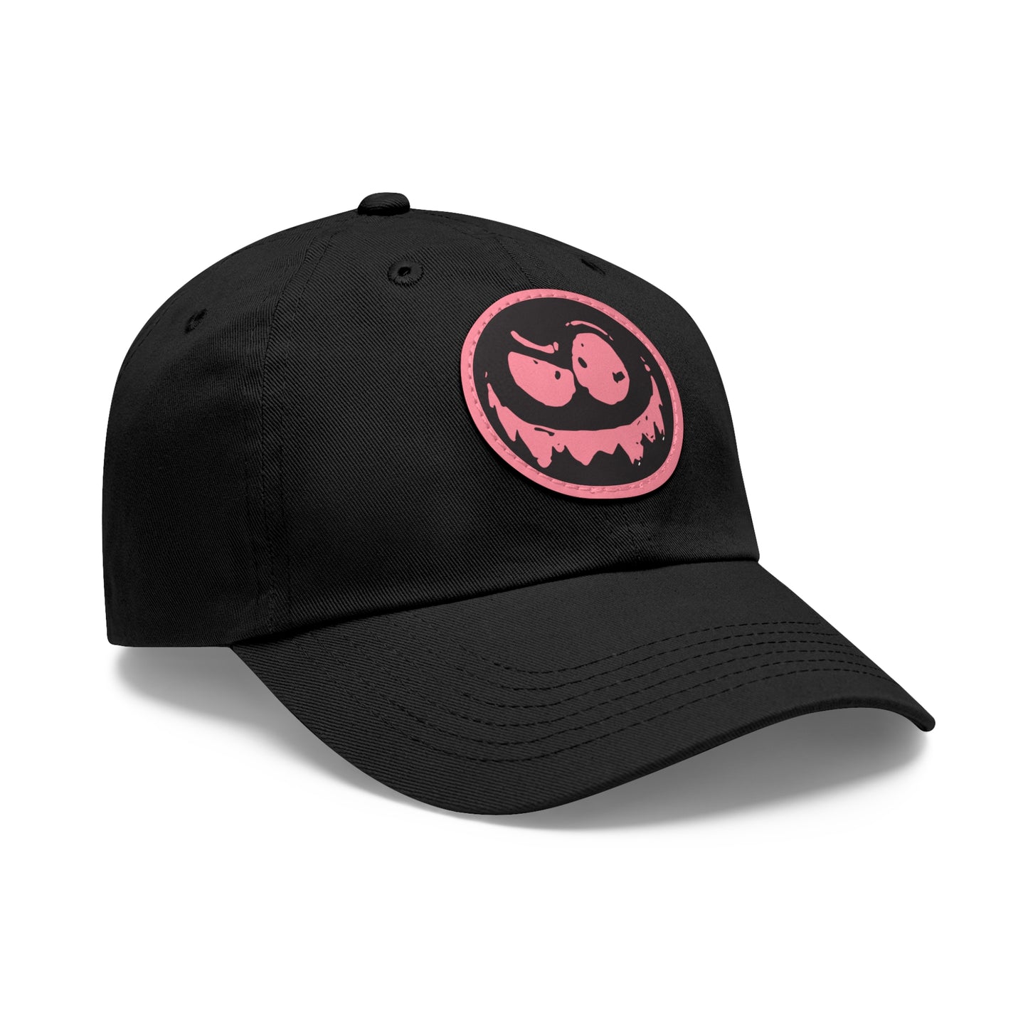 "Twitchy" Dad Hat with Leather Patch (Round)