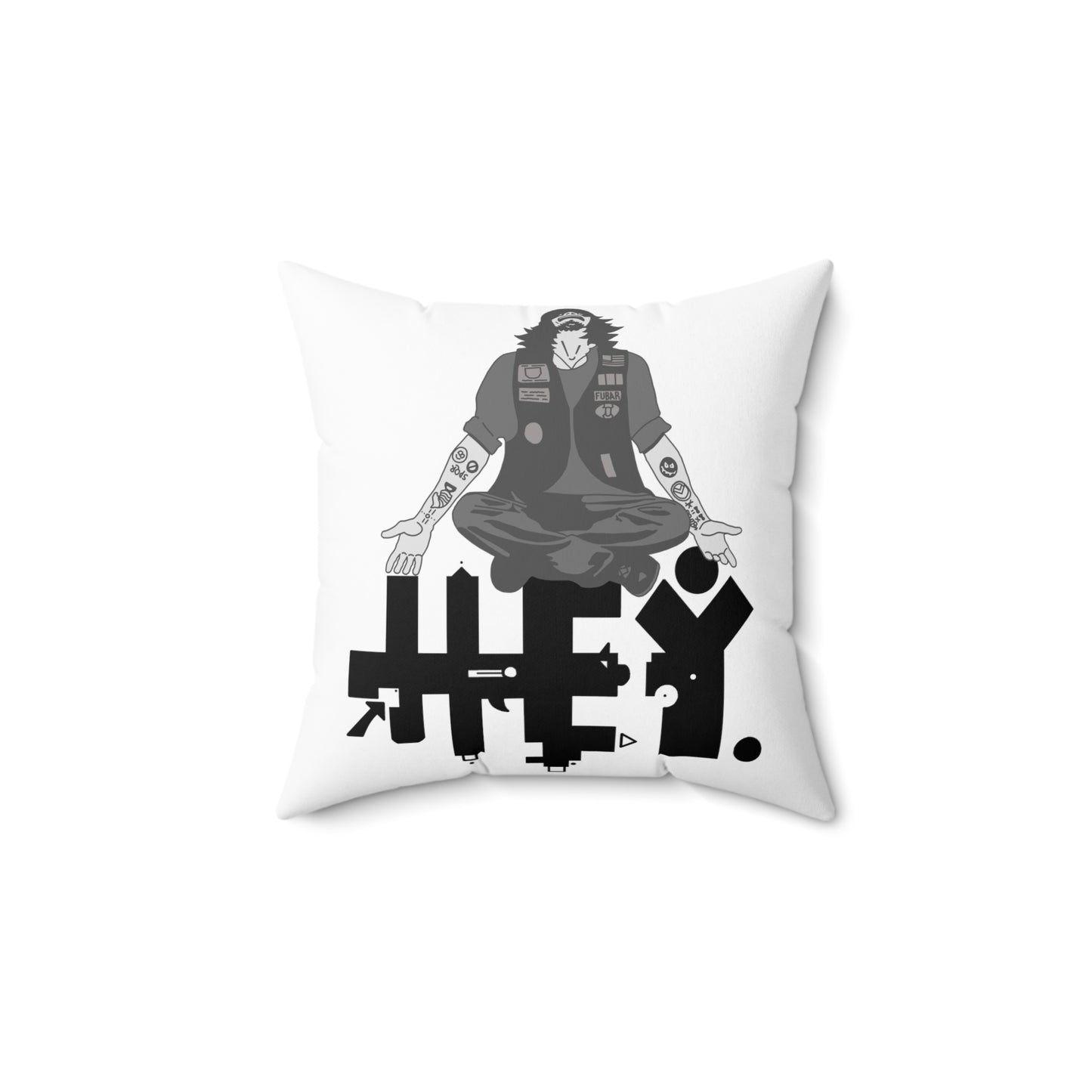 "Scrietch" Spun Polyester Square Pillow