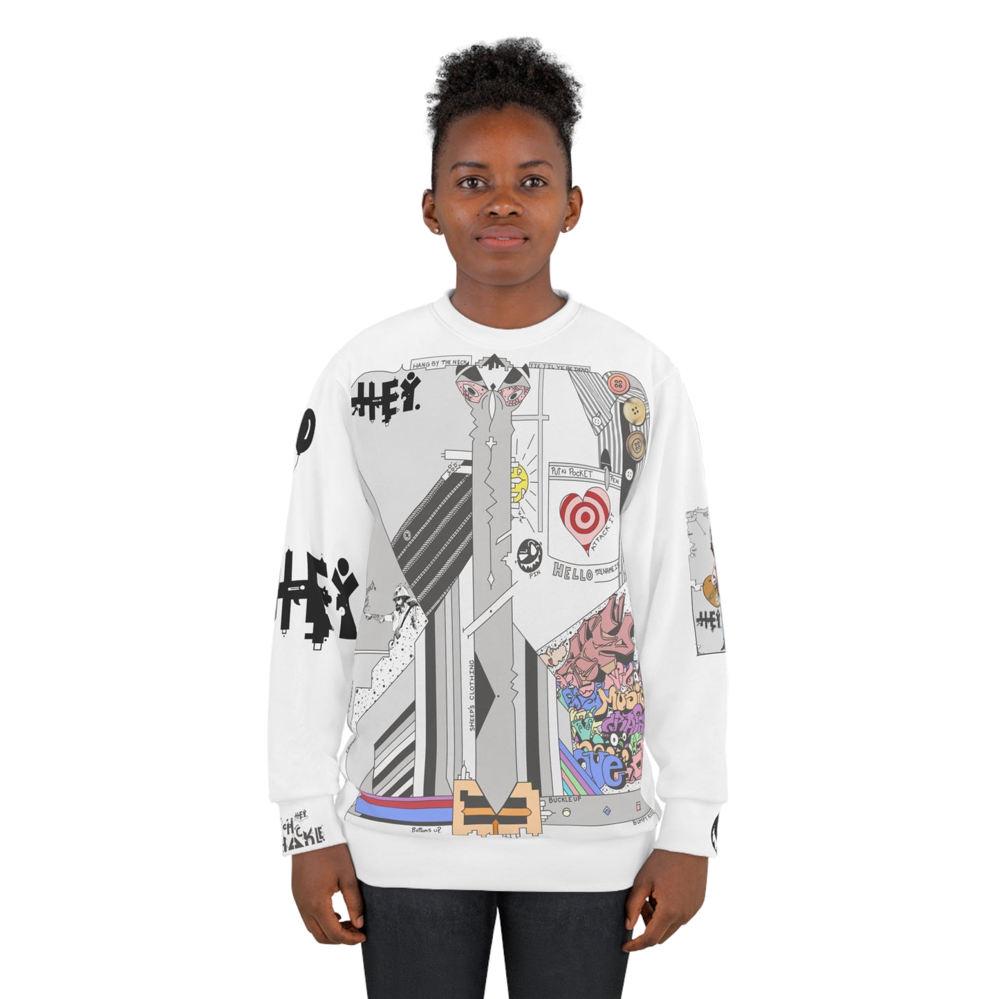 "Ima.Fancy.Fukker" Unisex Sweatshirt (AOP)