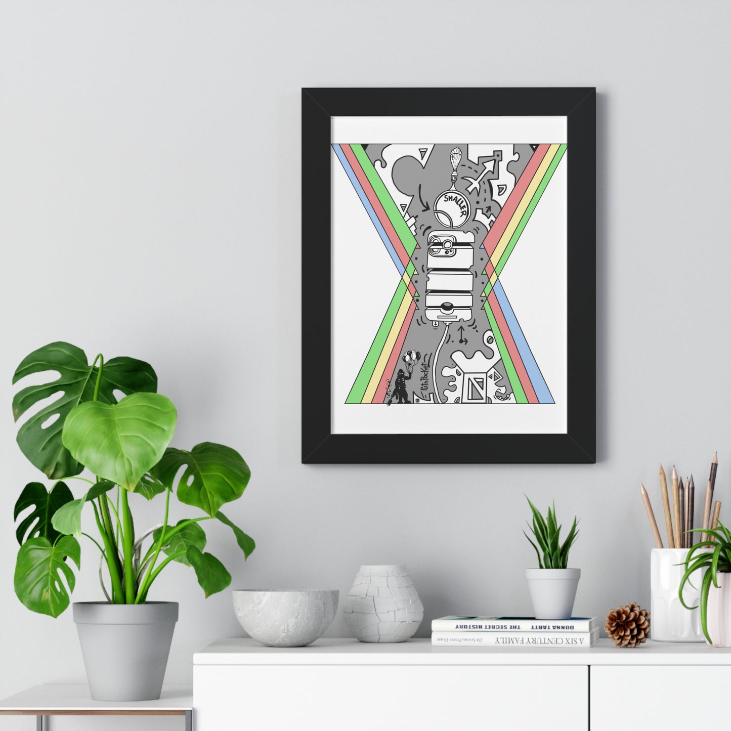 "Cell" by Jon Donovan Framed Vertical Poster