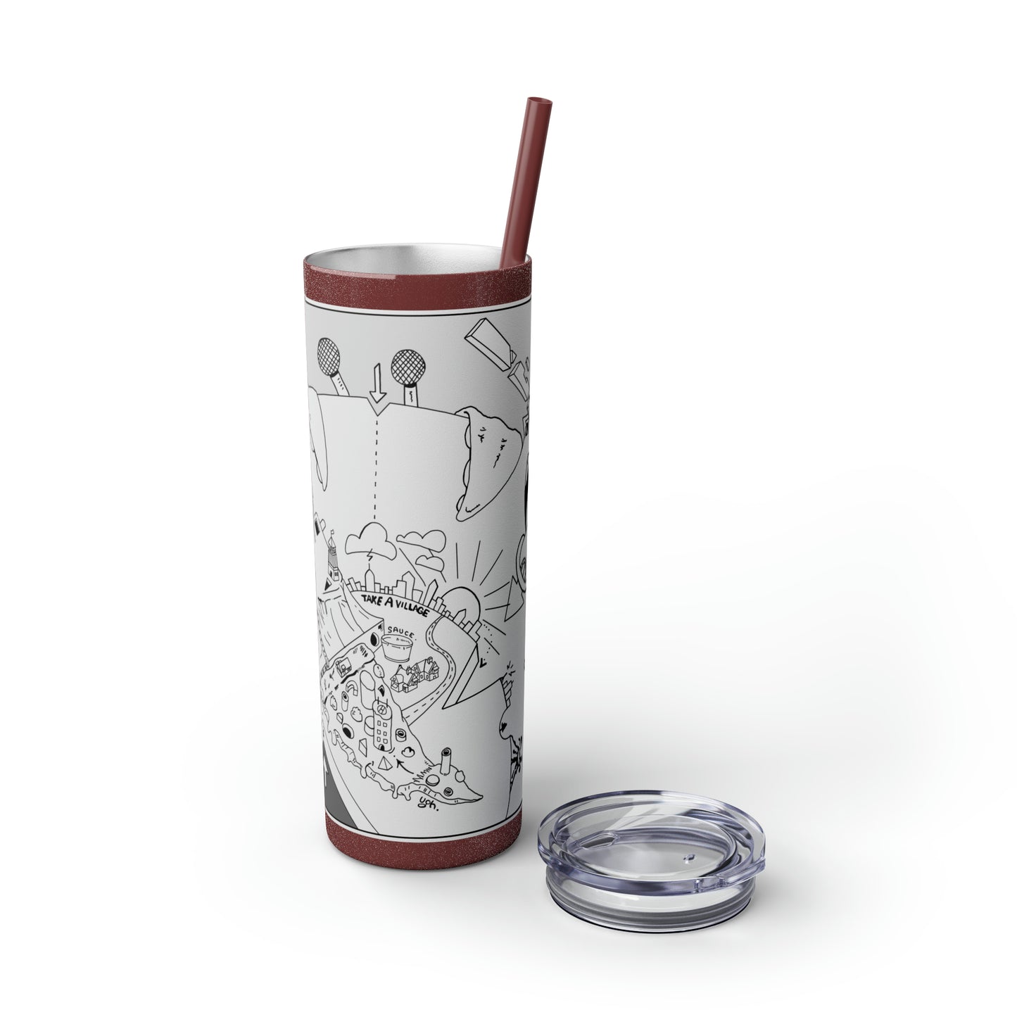 Skinny Tumbler with Straw, 20oz
